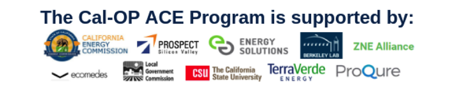 Cal-OP ACE program supporter logos