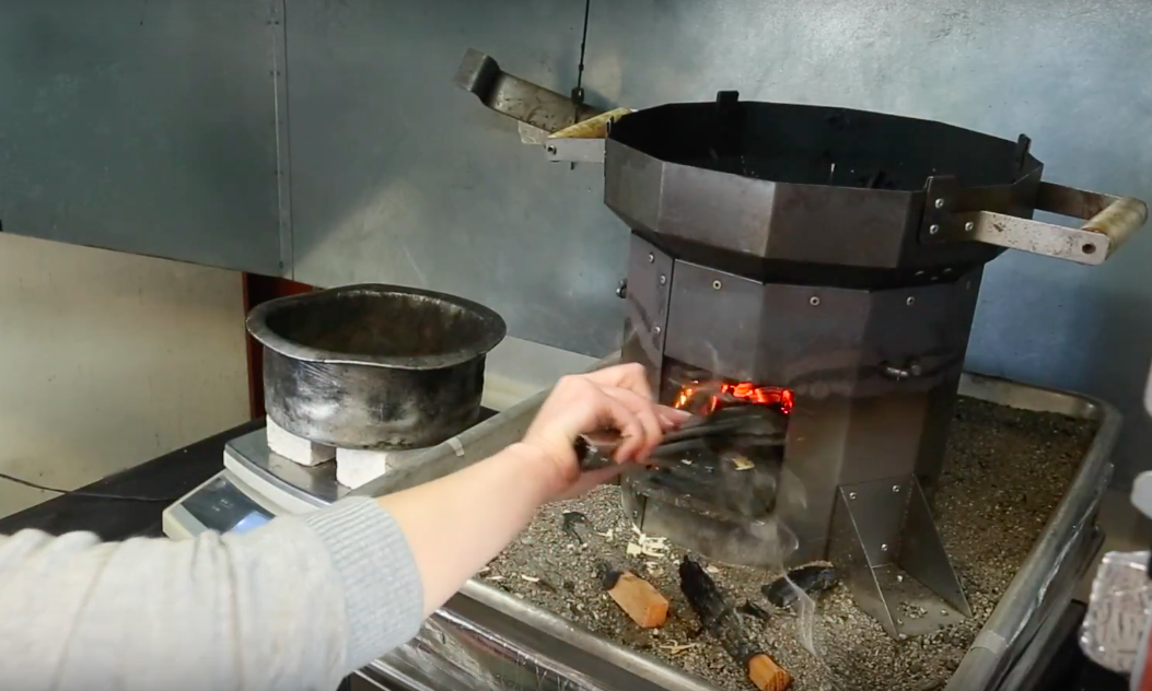 Using a cookstove in the lab