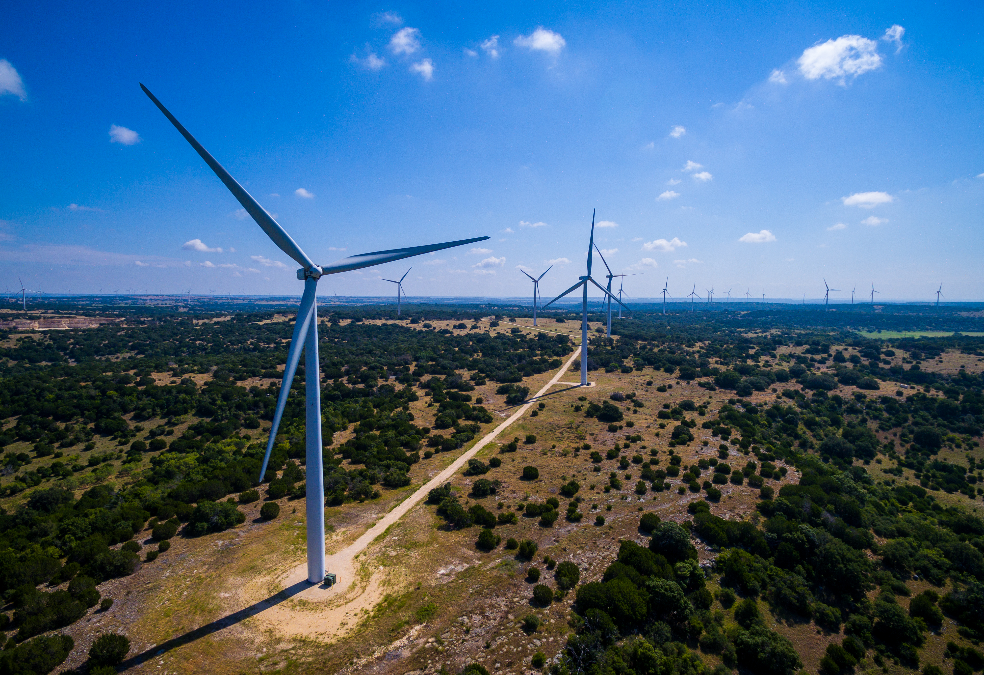 Wind turbines in Texas. Credit: iStock